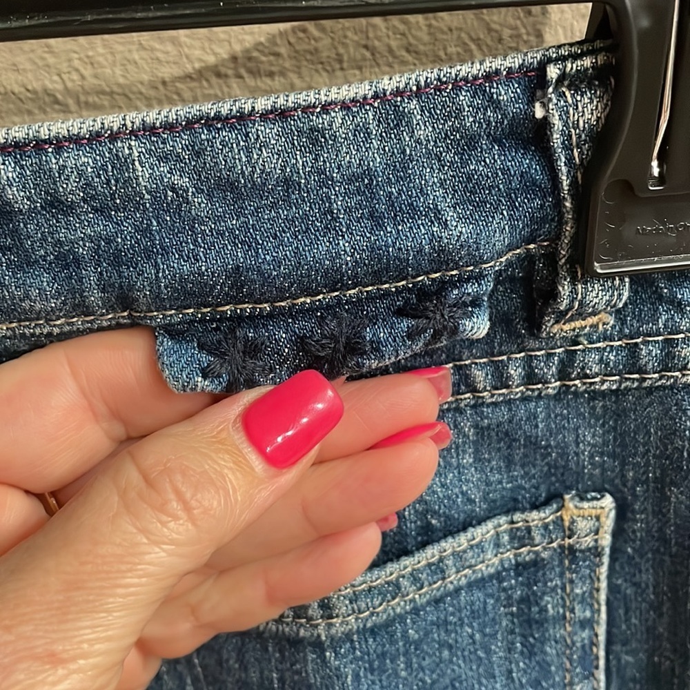 PIAZZA SEMPIONE  made in ITALY women’s boot cut Med wash denim jeans stretch 38 - Picture 6 of 14